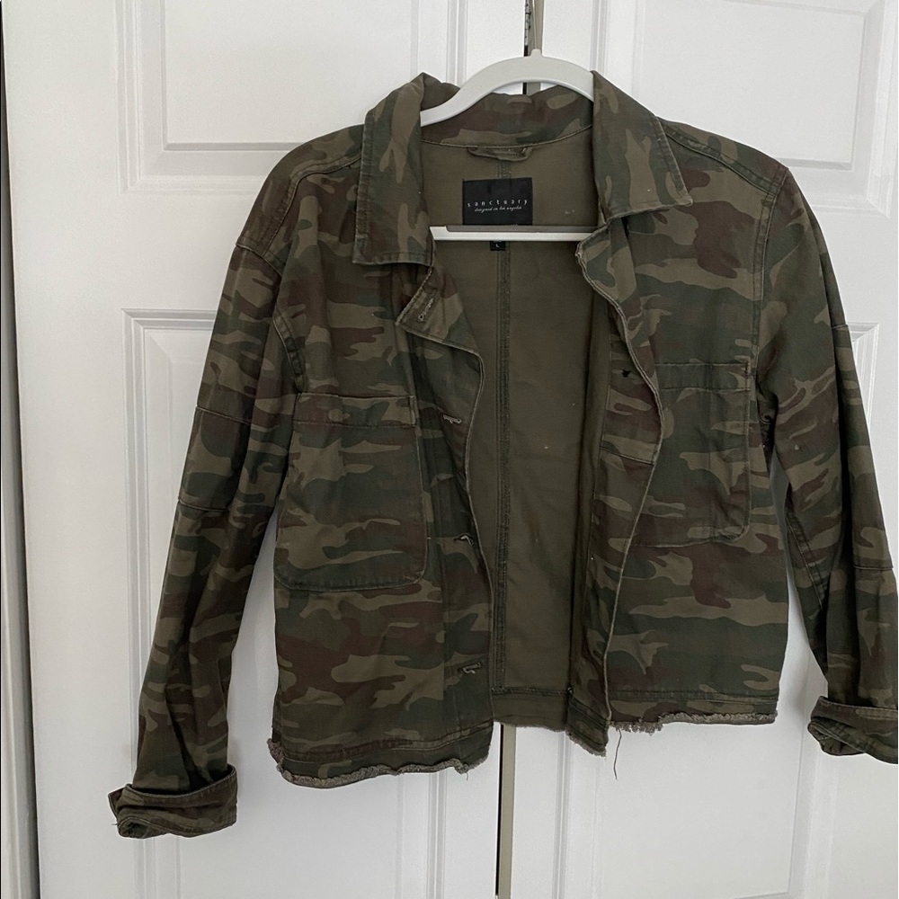 worn once sanctuary camo jacket